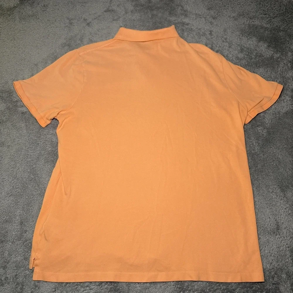 Polo Ralph Lauren Men's XL Classic Fit Orange Shirt Sleeve Shirt Green Pony Polo